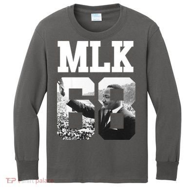 Team MLK 68 Martin Luther King Kids Long Sleeve Shirt