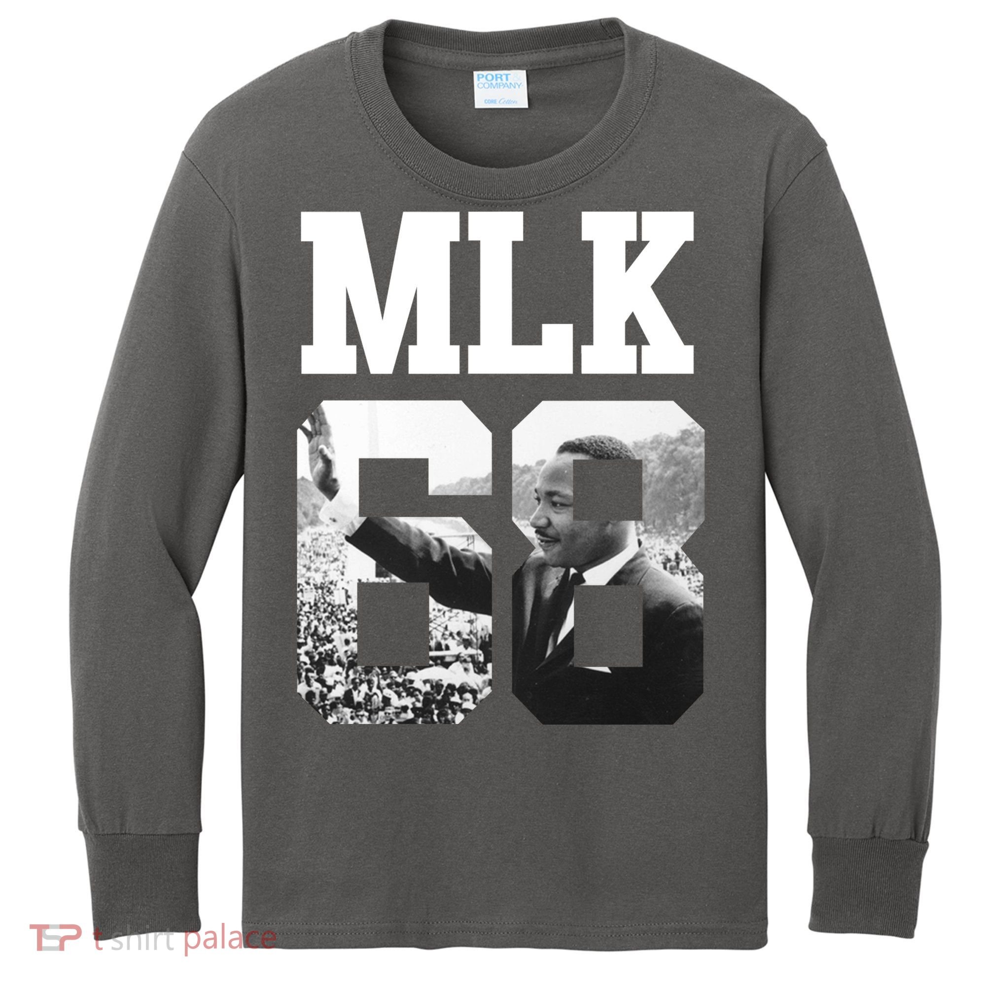 Team MLK 68 Martin Luther King Kids Long Sleeve Shirt