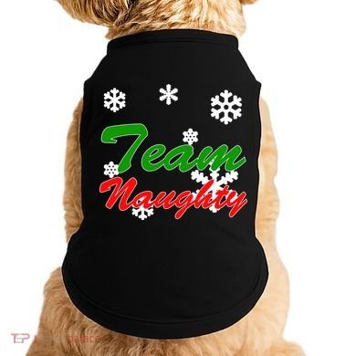 Team Naughty Matching Christmas Doggie Tank