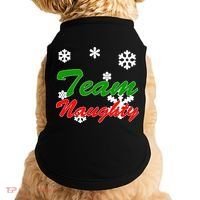 Team Naughty Matching Christmas Doggie Tank thumb 0