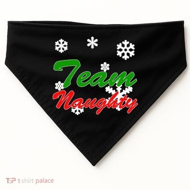 Team Naughty Matching Christmas USA-Made Doggie Bandana