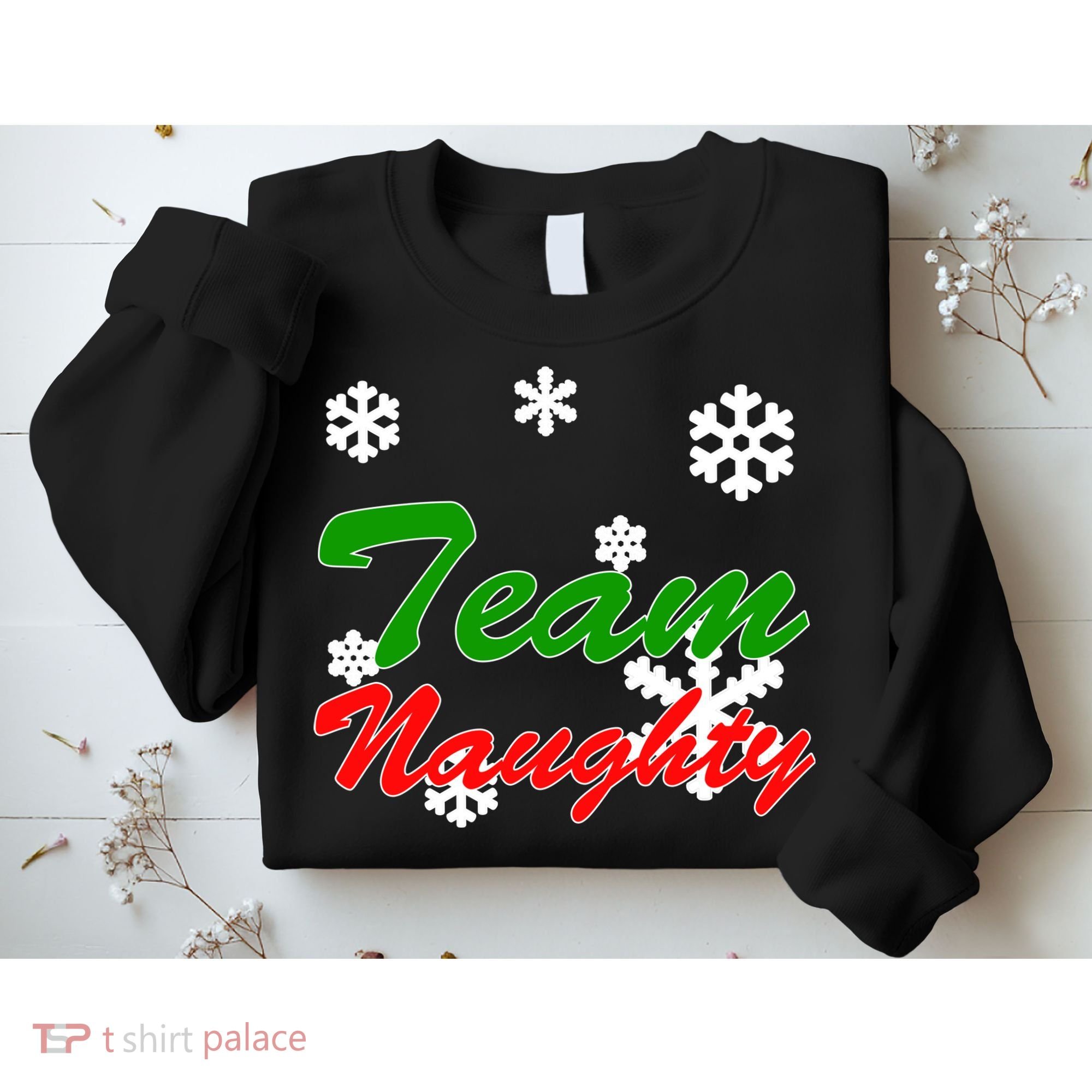 Team Naughty Matching Christmas Sweatshirt