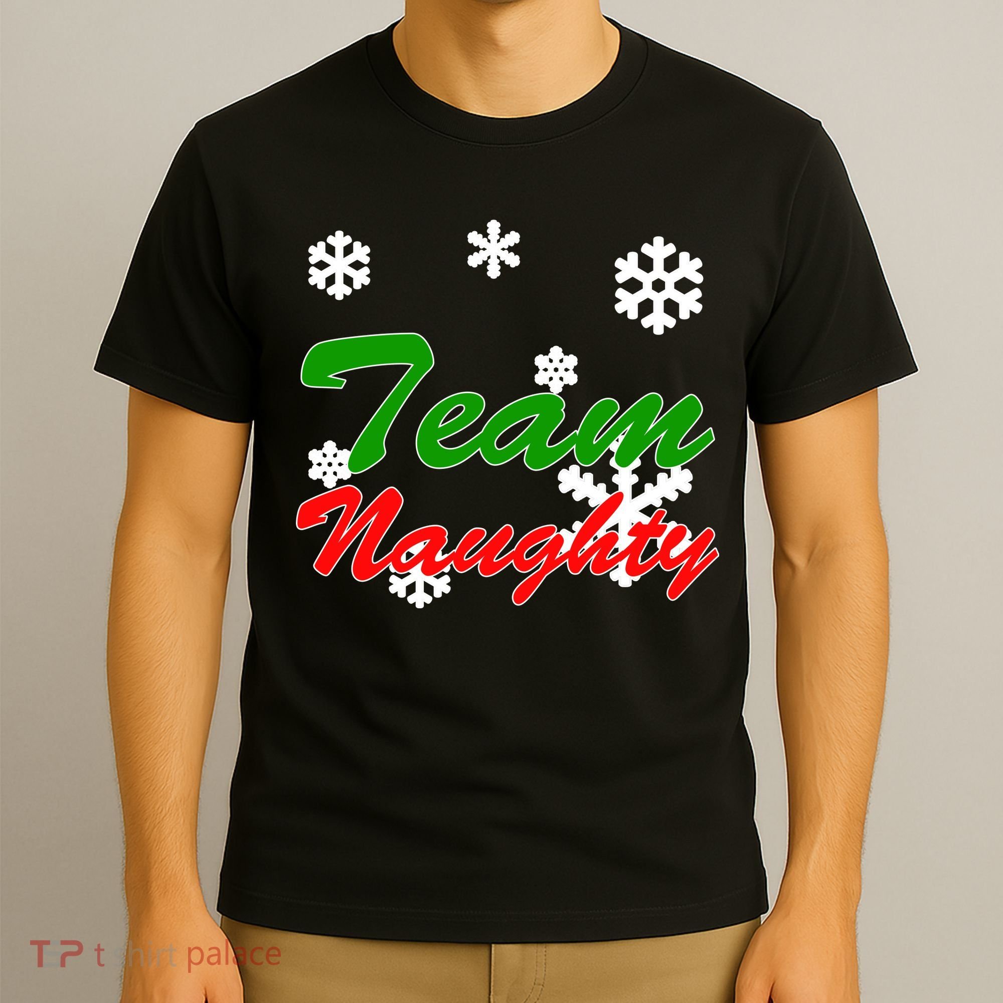 Team Naughty Matching Christmas T-Shirt