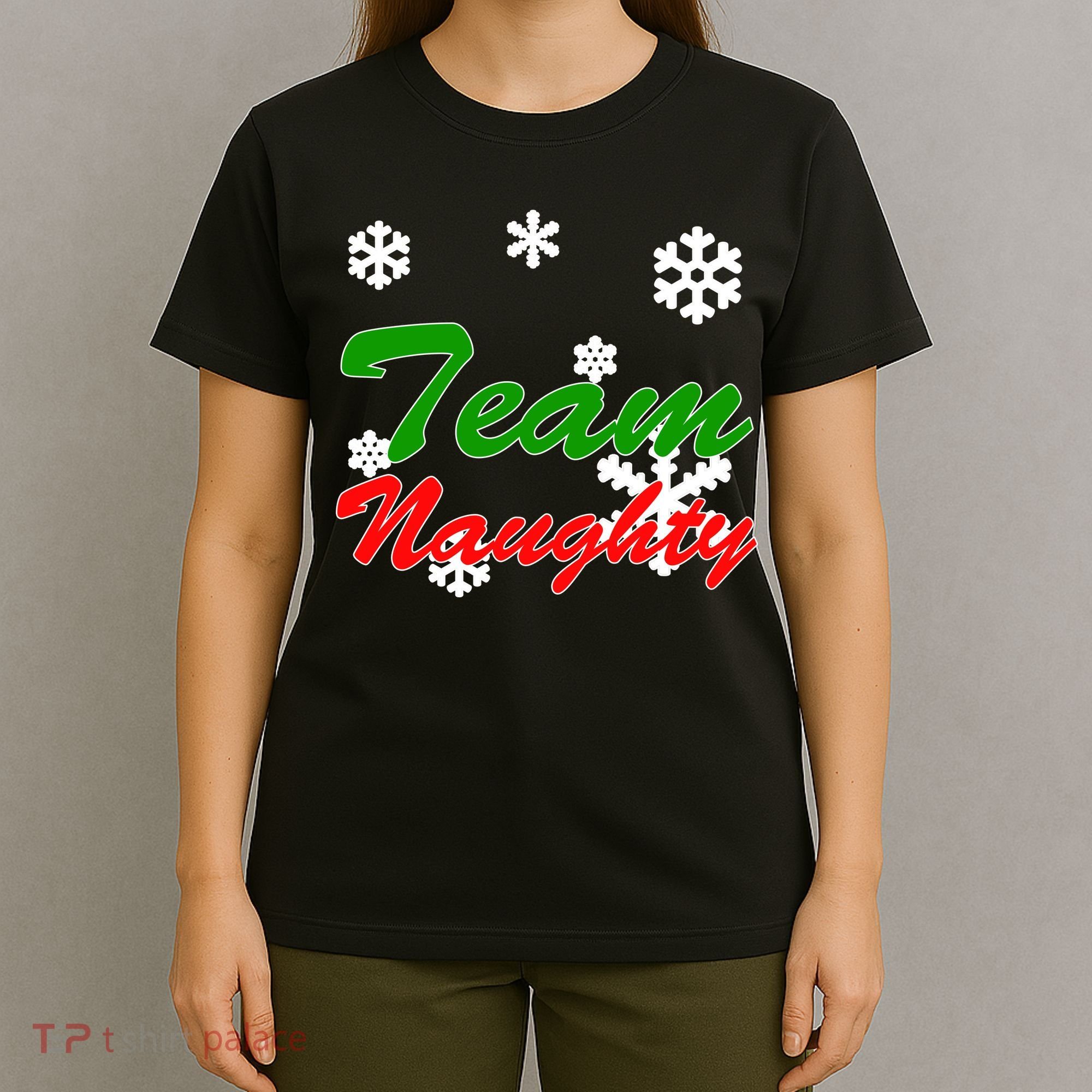 Team Naughty Matching Christmas T-Shirt