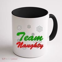 Team Naughty Matching Christmas Coffee Mug thumb 1