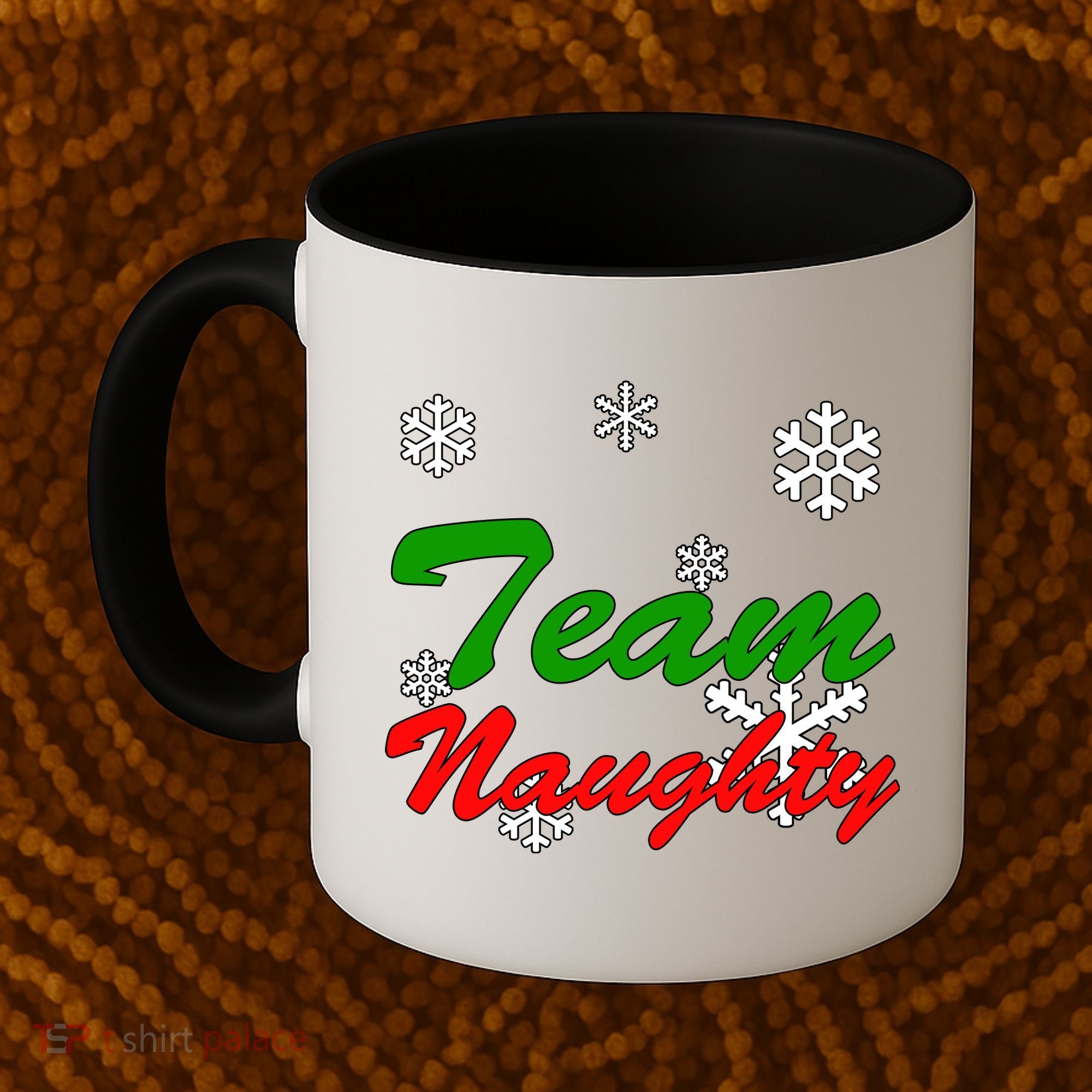 Team Naughty Matching Christmas Coffee Mug