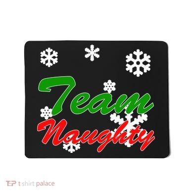 Team Naughty Matching Christmas Mousepad