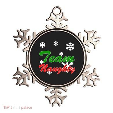 Team Naughty Matching Christmas Ornament