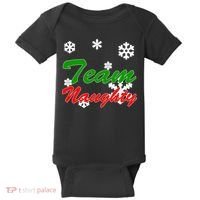 Team Naughty Matching Christmas Baby Bodysuit thumb 0