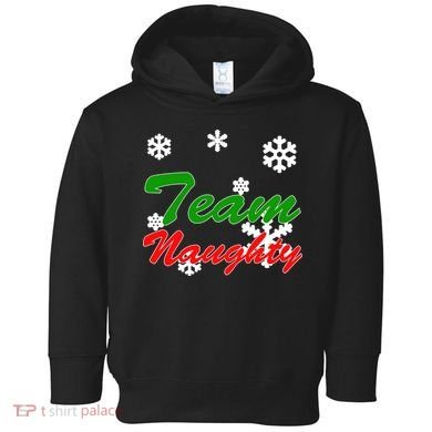 Team Naughty Matching Christmas Toddler Hoodie