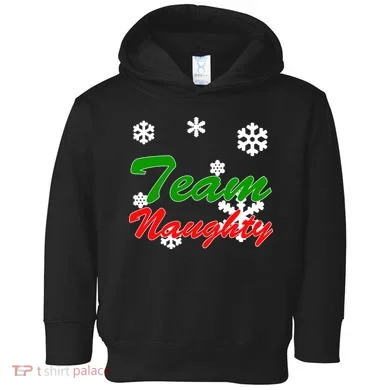 Team Naughty Matching Christmas Toddler Hoodie