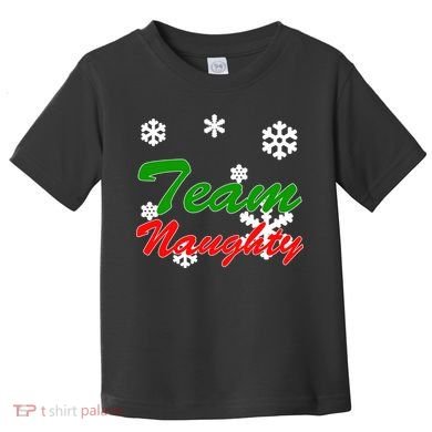 Team Naughty Matching Christmas Toddler T-Shirt