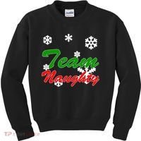 Team Naughty Matching Christmas Kids Sweatshirt thumb 0