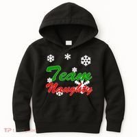 Team Naughty Matching Christmas Kids Hoodie thumb 0