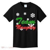Team Naughty Matching Christmas Kids T-Shirt thumb 0