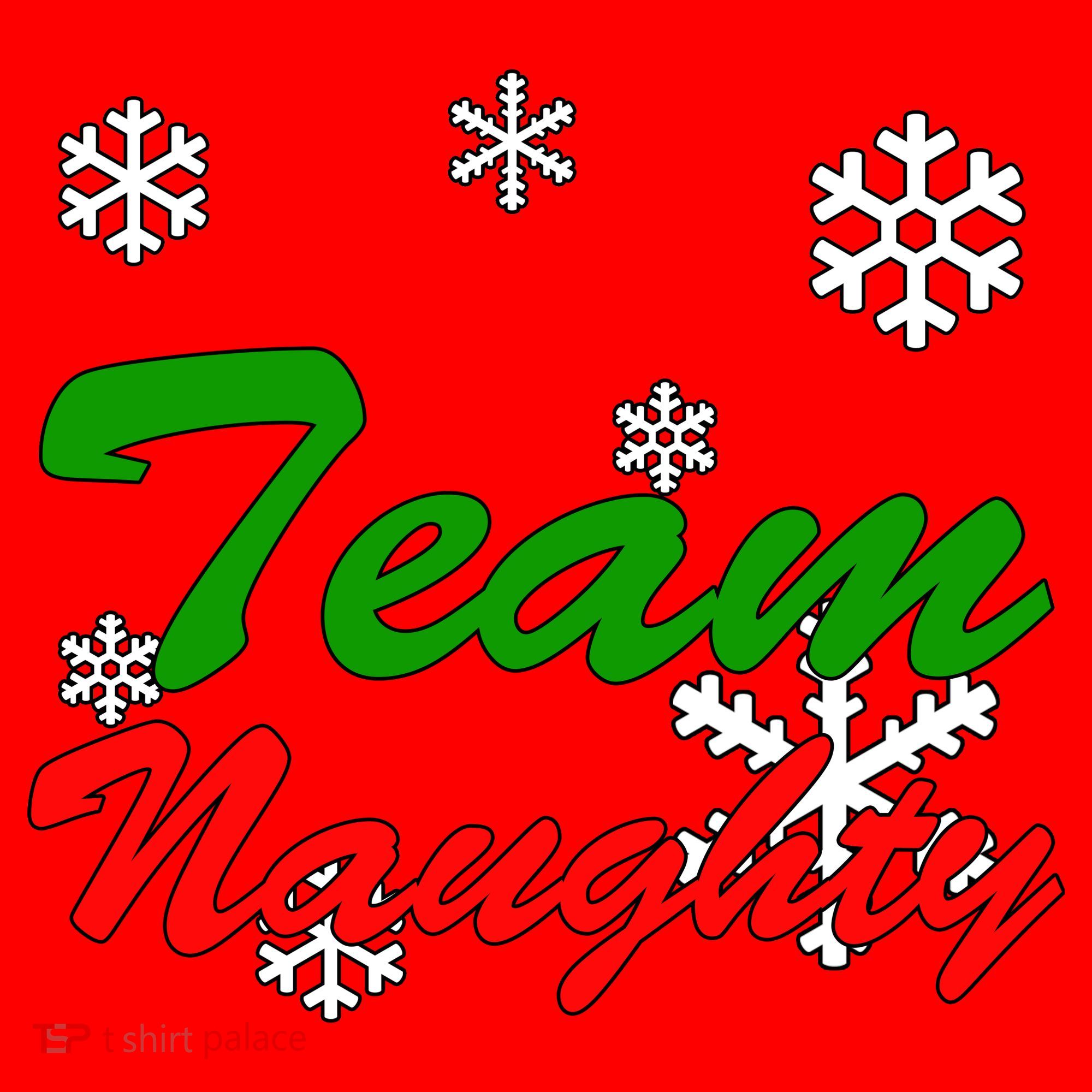Team Naughty Matching Christmas Santa Hat