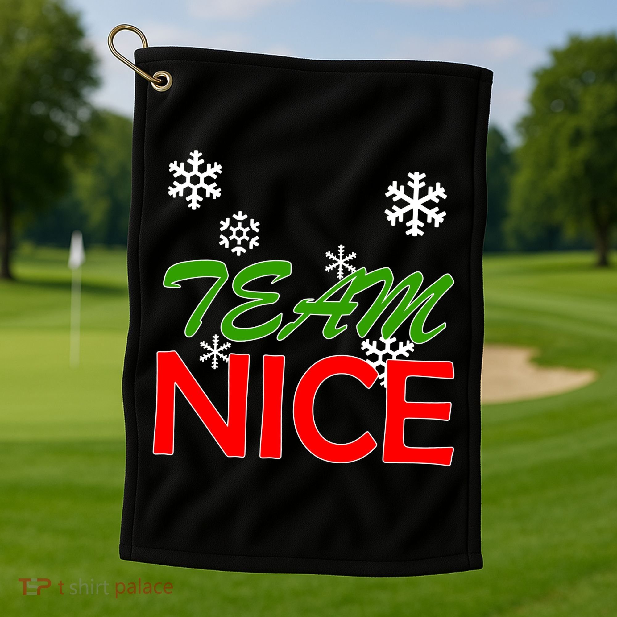 Team Nice Santa's Nice List Golf Towel
