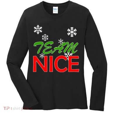 Team Nice Santa's Nice List Women's Long Sleeve Shirt