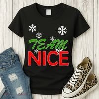 Team Nice Santa's Nice List Women's T-Shirt thumb 3
