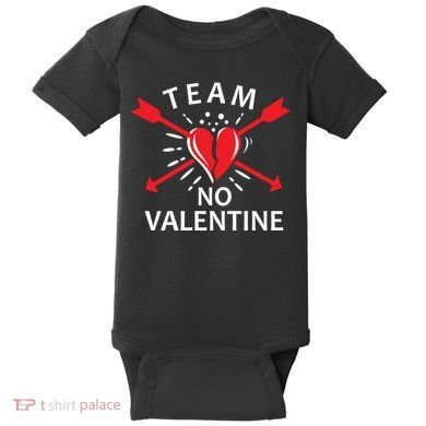 Team No Valentine Baby Bodysuit