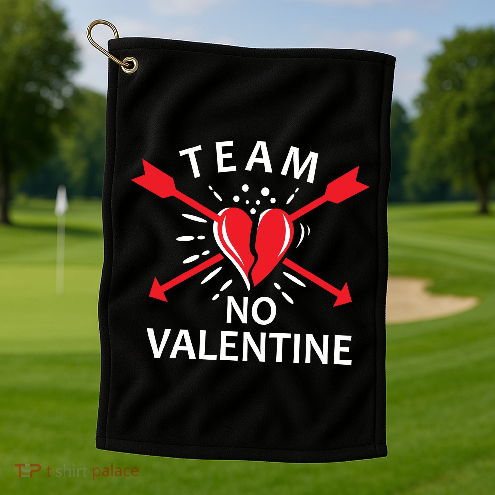 Team No Valentine Golf Towel