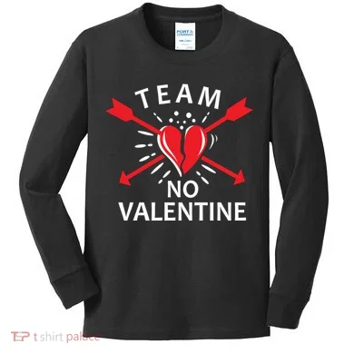 Team No Valentine Kids Long Sleeve Shirt