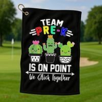 Team Pre-K Is On Point Golf Towel thumb 1