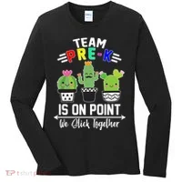 Team Pre-K Is On Point Women's Long Sleeve Shirt thumb 0