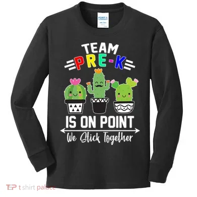 Team Pre-K Is On Point Kids Long Sleeve Shirt