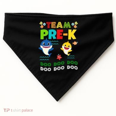 Team Pre-K Shark Doo Doo Doo USA-Made Doggie Bandana
