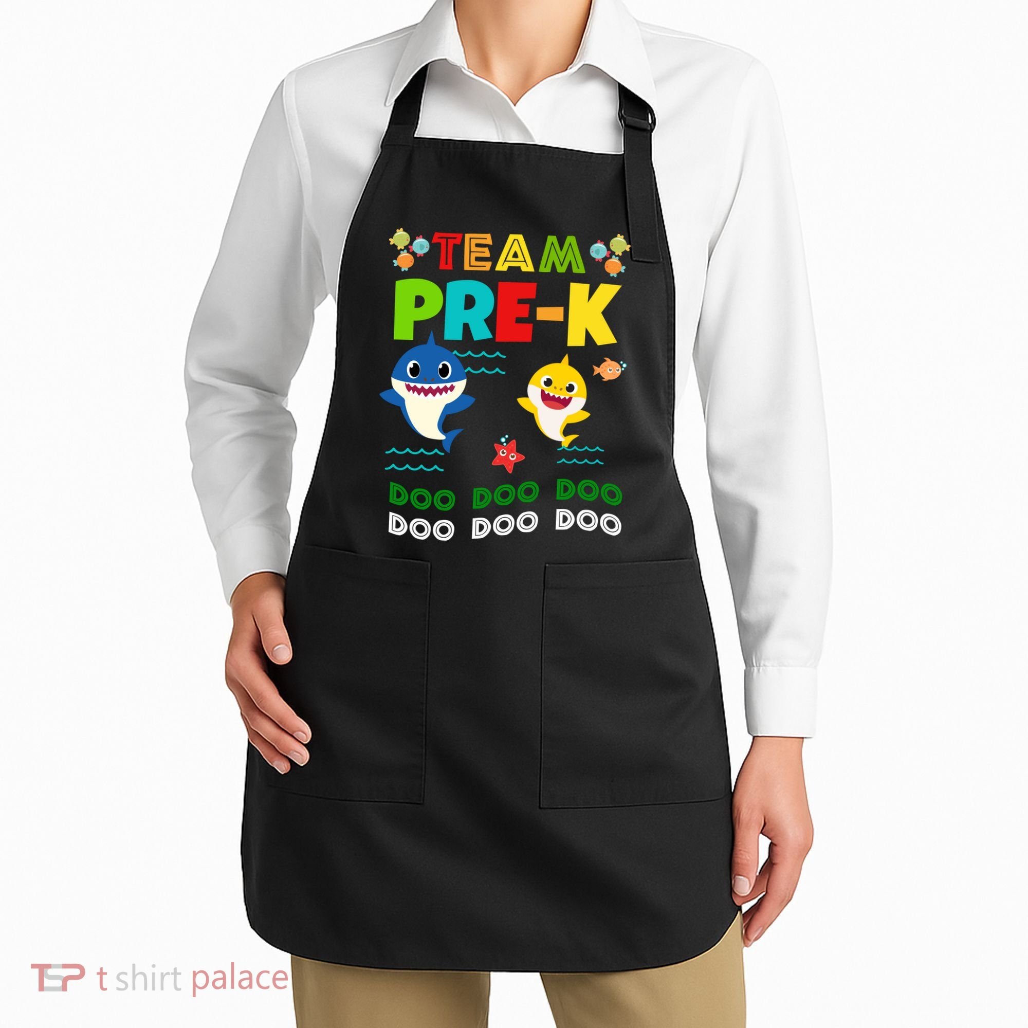 Team Pre-K Shark Doo Doo Doo Apron