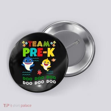 Team Pre-K Shark Doo Doo Doo Button