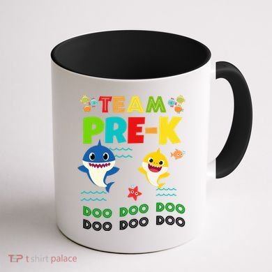 Team Pre-K Shark Doo Doo Doo Coffee Mug back