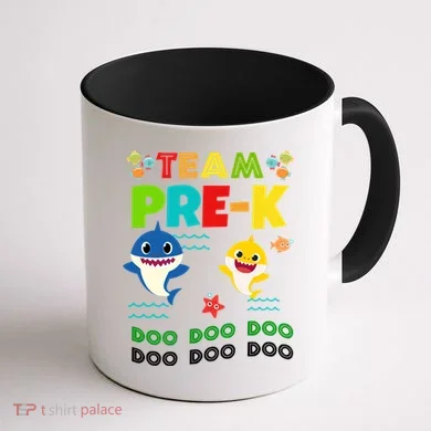 Team Pre-K Shark Doo Doo Doo Coffee Mug back