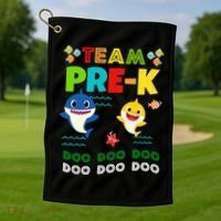 Team Pre-K Shark Doo Doo Doo Golf Towel thumb 1