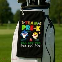 Team Pre-K Shark Doo Doo Doo Golf Towel thumb 2