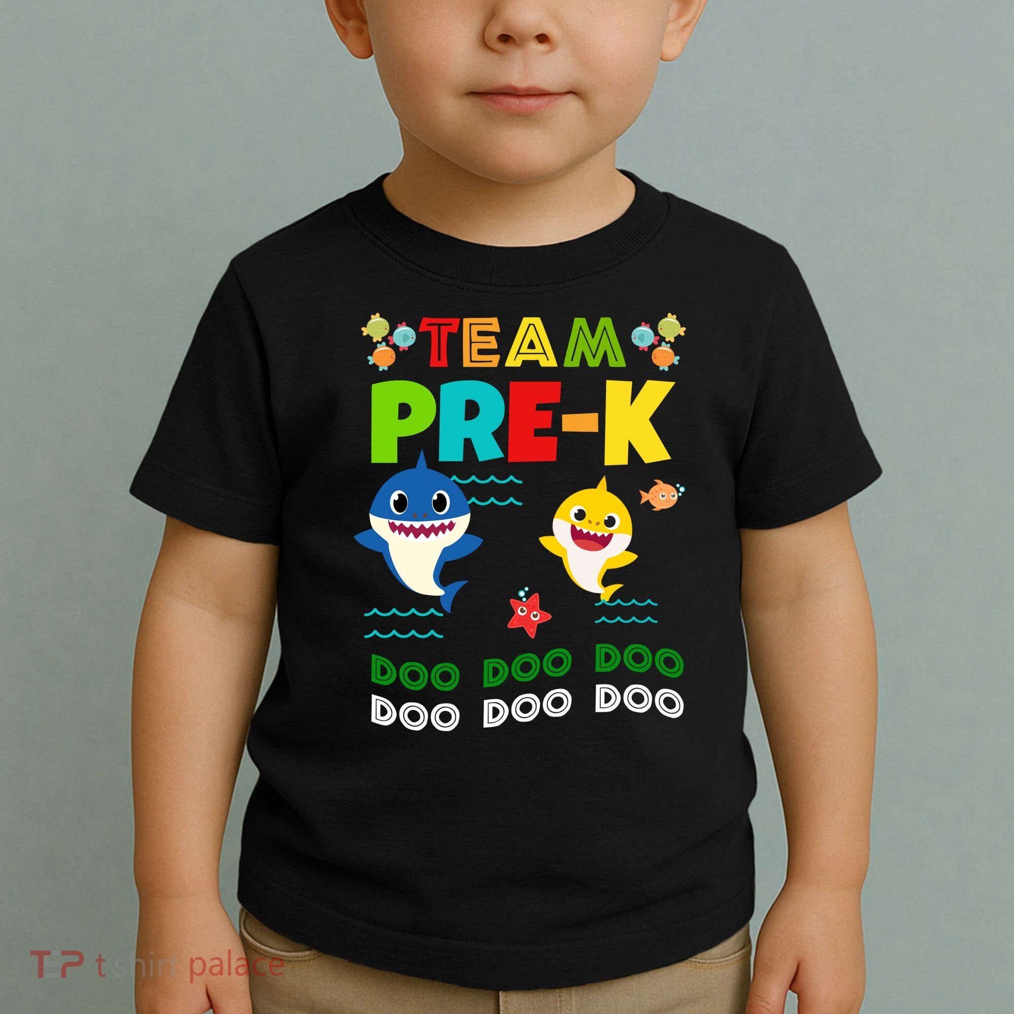 Team Pre-K Shark Doo Doo Doo Toddler T-Shirt