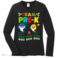 Team Pre-K Shark Doo Doo Doo Women's Long Sleeve Shirt thumb 0