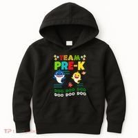 Team Pre-K Shark Doo Doo Doo Kids Hoodie thumb 0