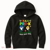 Team Pre-K Shark Doo Doo Doo Kids Hoodie thumb 0