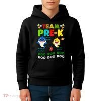 Team Pre-K Shark Doo Doo Doo Kids Hoodie thumb 4