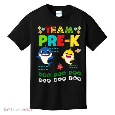 Team Pre-K Shark Doo Doo Doo Kids T-Shirt
