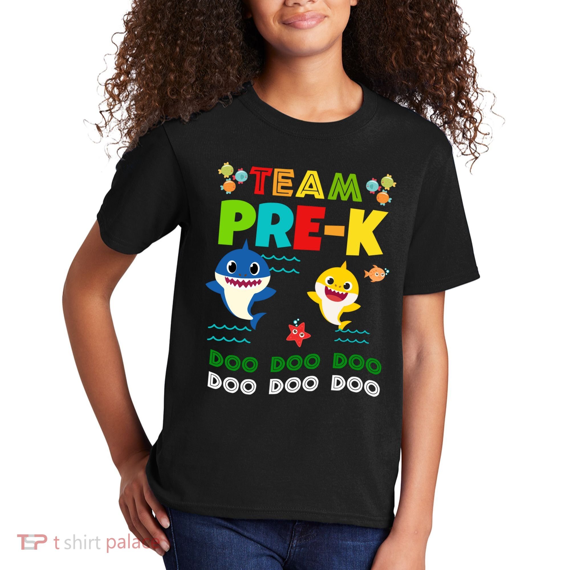 Team Pre-K Shark Doo Doo Doo Kids T-Shirt