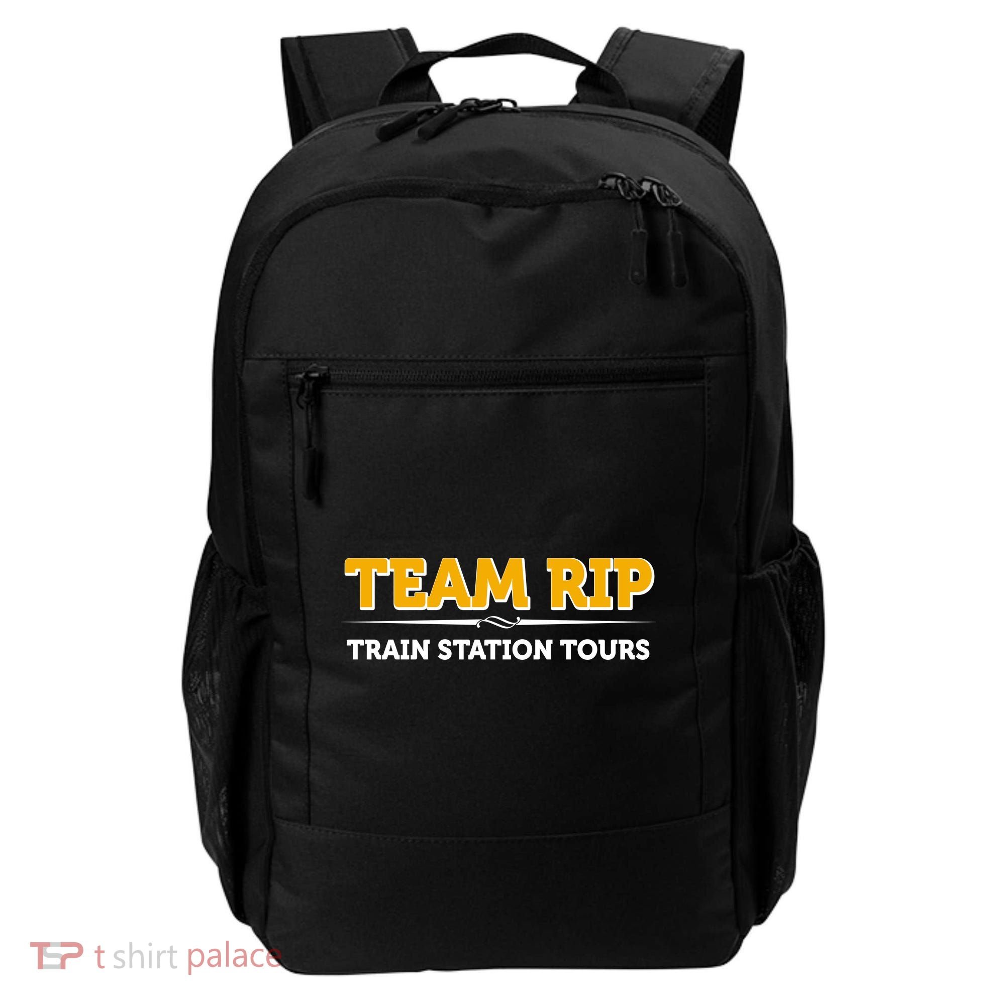 Team Rip Train Station Tours Yellowstone Backpack