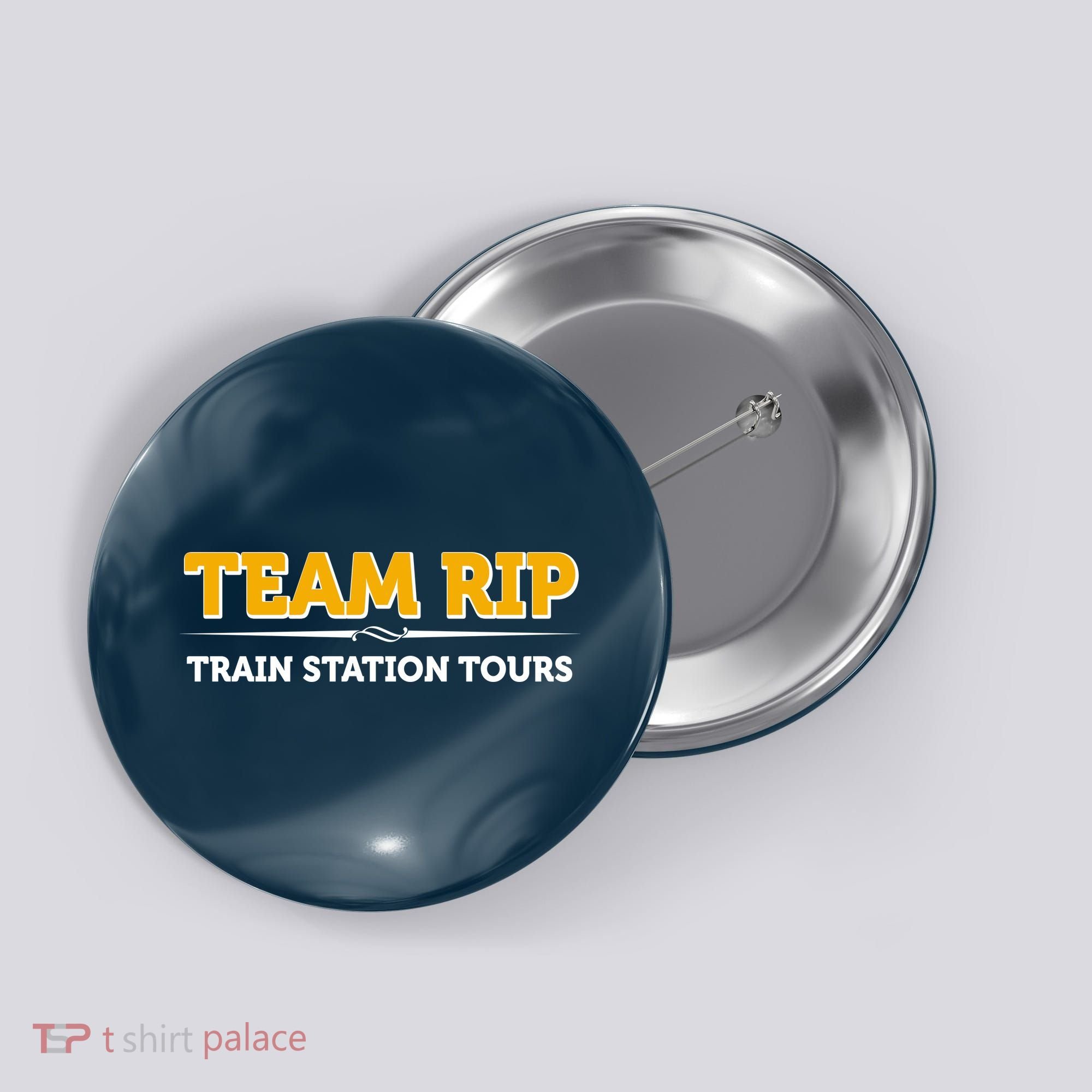 Team Rip Train Station Tours Yellowstone Button