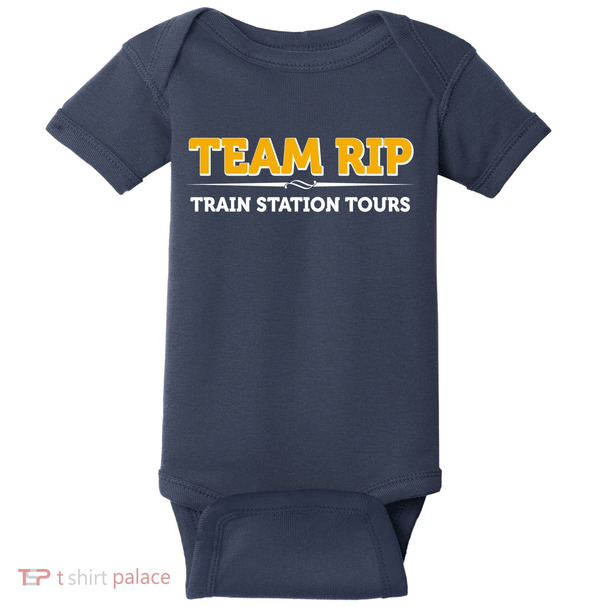 Team Rip Train Station Tours Yellowstone Baby Bodysuit