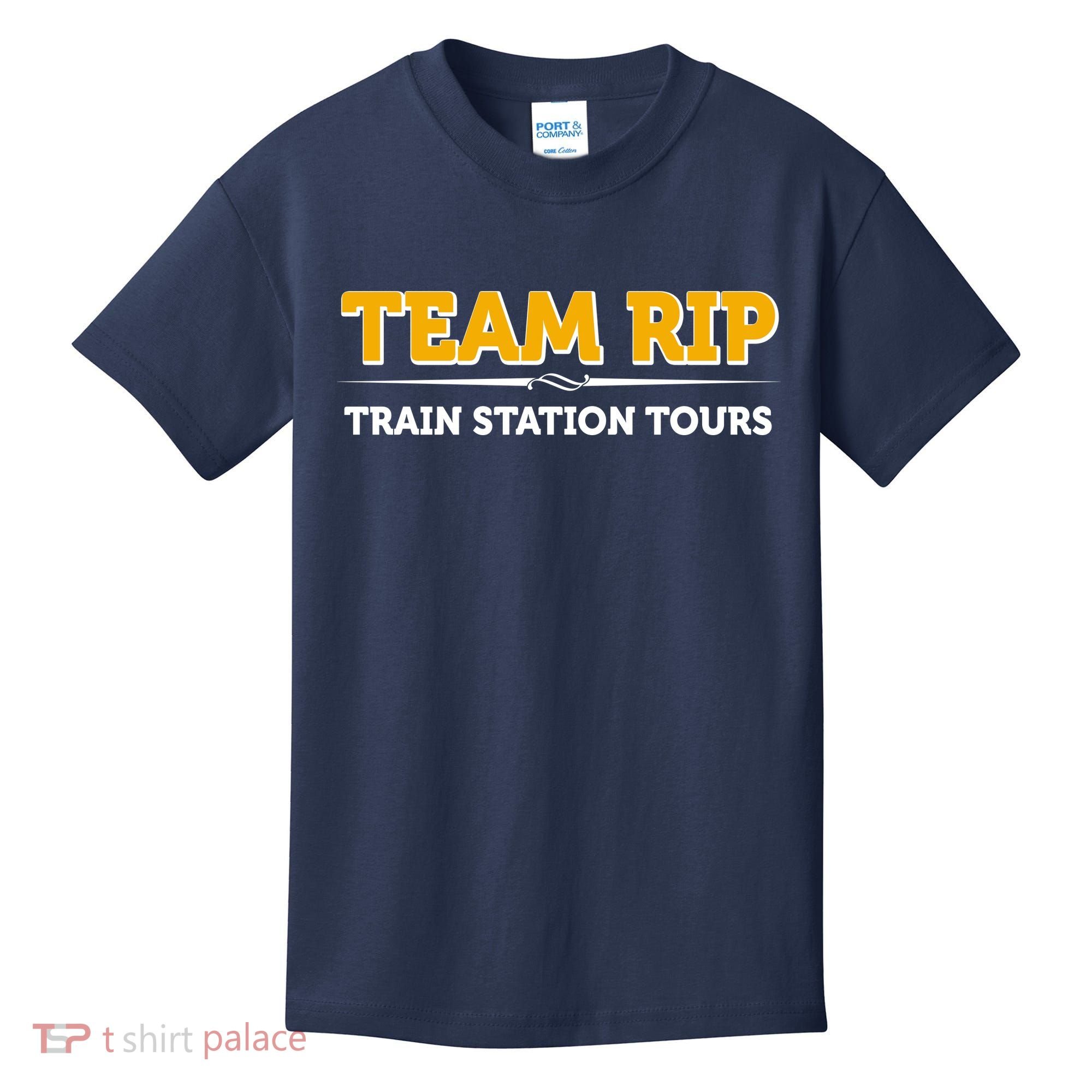 Team Rip Train Station Tours Yellowstone Kids T-Shirt