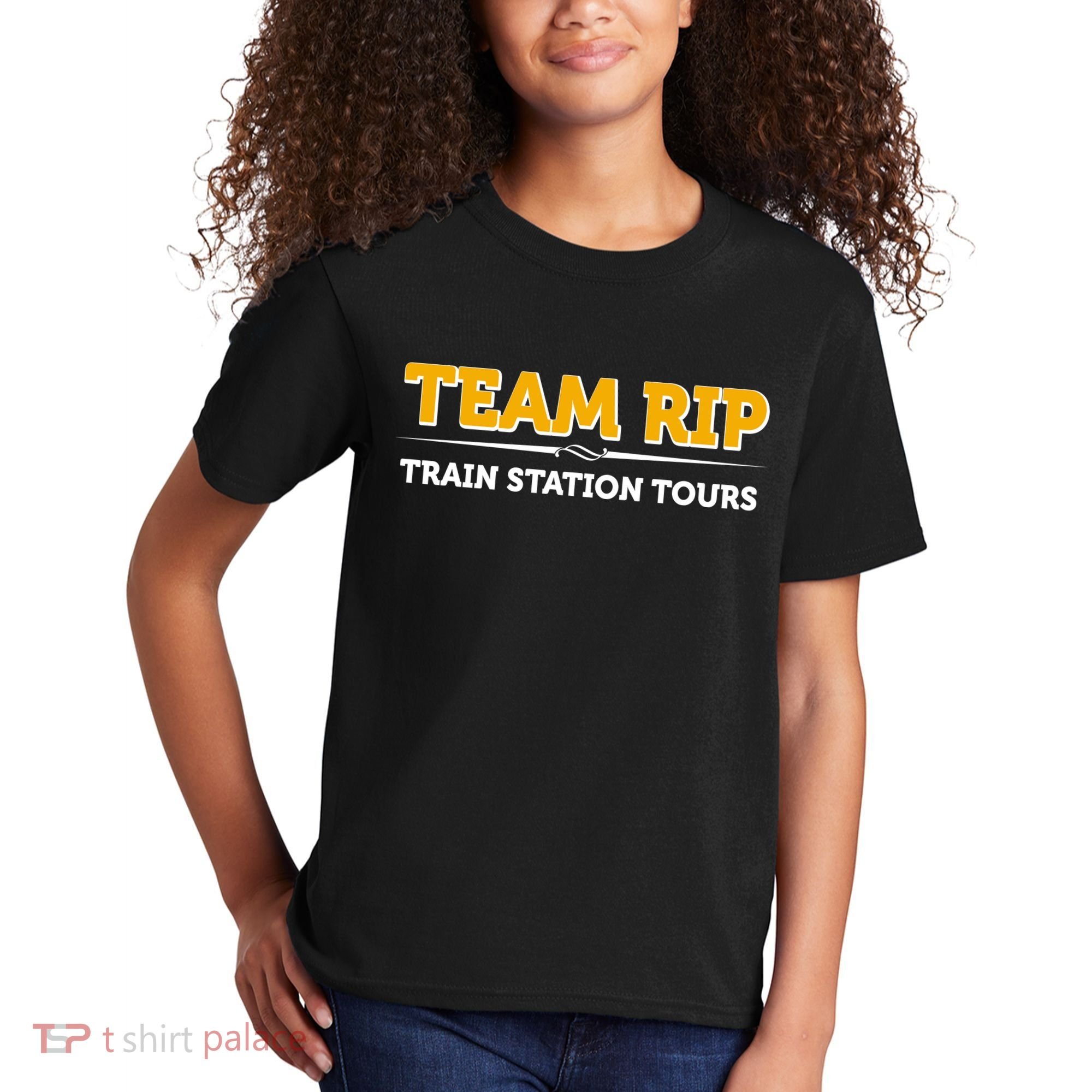 Team Rip Train Station Tours Yellowstone Kids T-Shirt