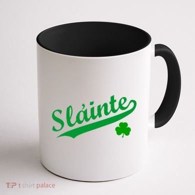 Team Slainte Irish Clover St. Patrick's Day Coffee Mug back
