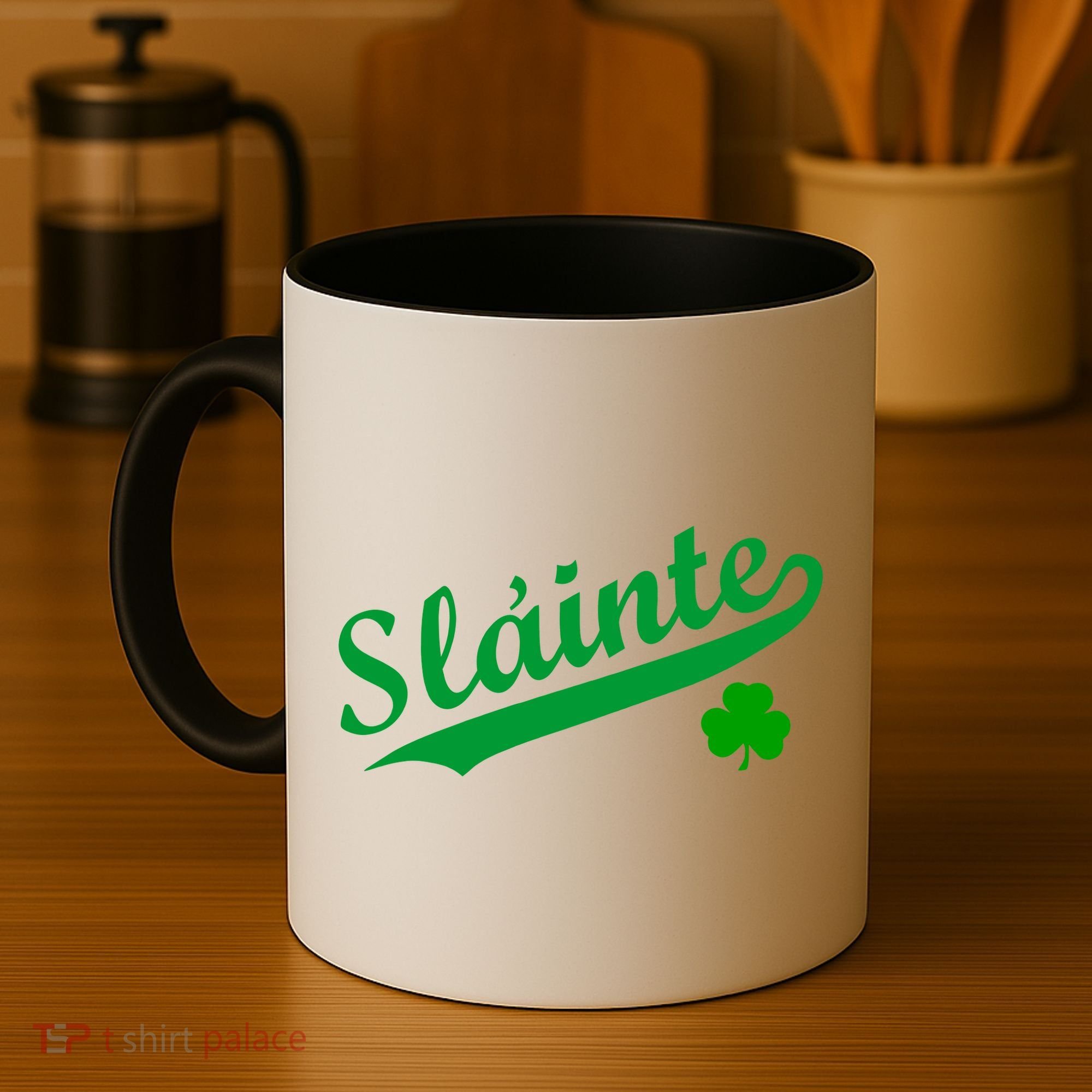 Team Slainte Irish Clover St. Patrick's Day Coffee Mug